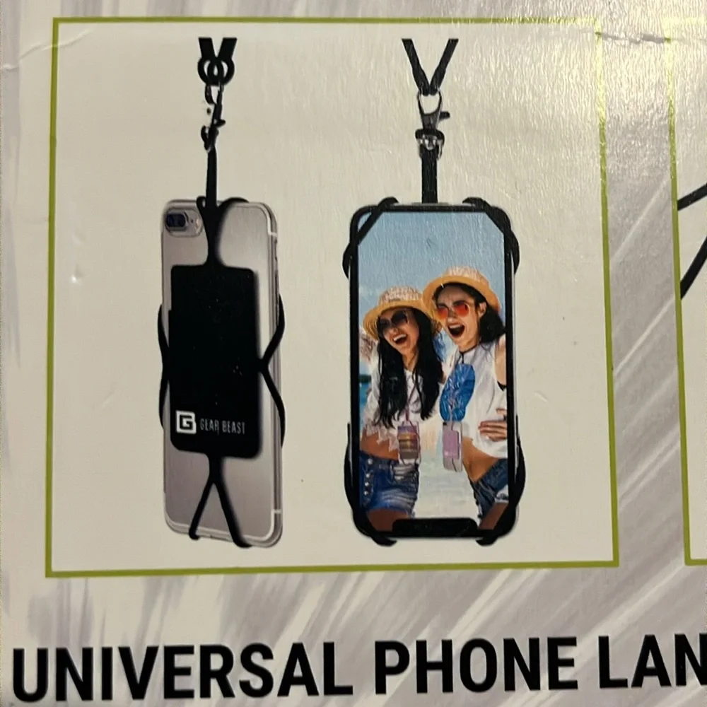 Gear Beast Black Universal Phone Lanyard with Pocket for cash & credit cards NWT